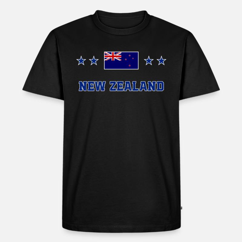 Neuseeland - Männer Premium Bio T-Shirt - Schwarz