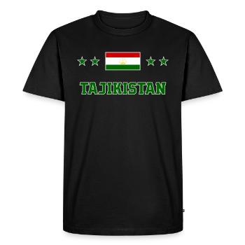 Tadjikistan (en anglais) - T-shirt Premium bio Homme - noir - Devant - Nico (187cm)