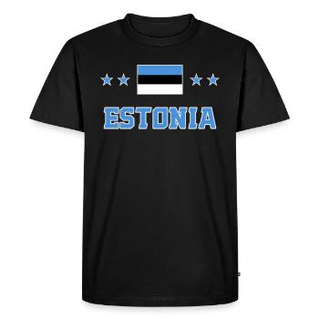 Estonie - T-shirt Premium bio Homme - noir - Devant - Nico (187cm)