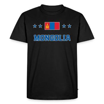 Mongolia - Men's Premium Organic T-Shirt - black - Front - Nico (187cm)