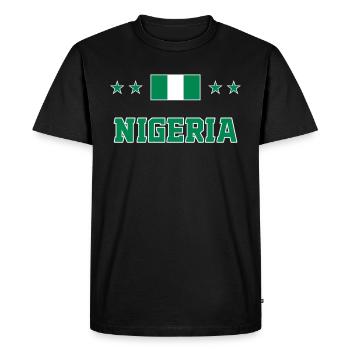 Nigéria - T-shirt Premium bio Homme - noir - Devant - Nico (187cm)