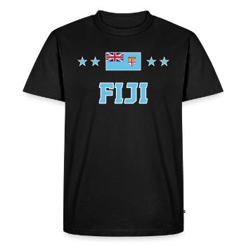 Fiji - Men's Premium Organic T-Shirt - black - Front - Nico (187cm)