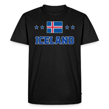 Islande - T-shirt Premium bio Homme - noir - Devant - Nico (187cm)