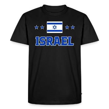 Israel - Men's Premium Organic T-Shirt - black - Front - Nico (187cm)