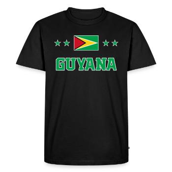 Guyana - Men's Premium Organic T-Shirt - black - Front - Nico (187cm)