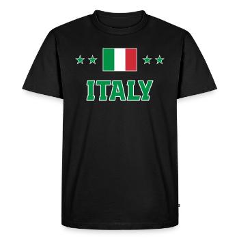 Italy - Men's Premium Organic T-Shirt - black - Front - Nico (187cm)