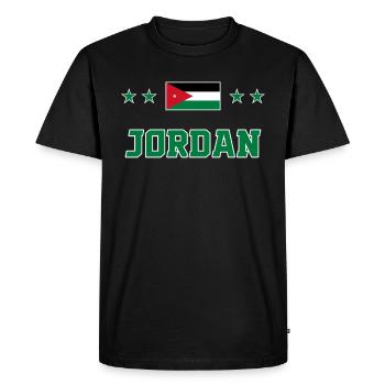 Jordanie - T-shirt Premium bio Homme - noir - Devant - Nico (187cm)
