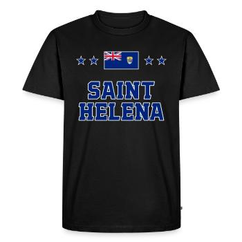 Sainte-Hélène - T-shirt Premium bio Homme - noir - Devant - Nico (187cm)