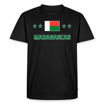 Macédoine - T-shirt Premium bio Homme - noir - Devant - Nico (187cm)