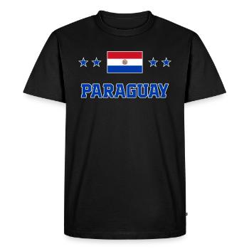 Paraguay - Men's Premium Organic T-Shirt - black - Front - Nico (187cm)