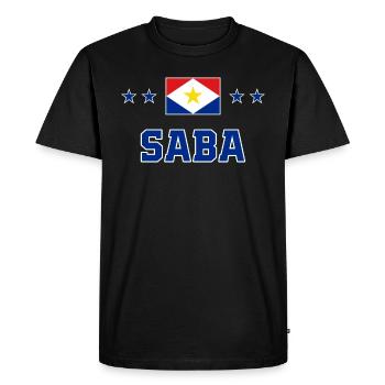 Saba - T-shirt Premium bio Homme - noir - Devant - Nico (187cm)