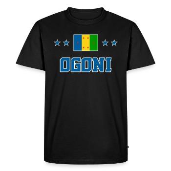 Ogoni - T-shirt Premium bio Homme - noir - Devant - Nico (187cm)