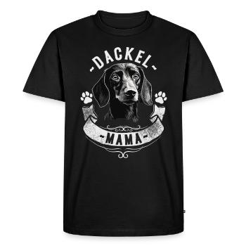 Dachshund Mama - Men's Premium Organic T-Shirt - black - Front - Nico (187cm)