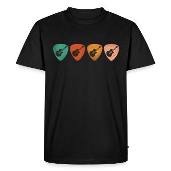 Collectionneur de guitare Vintage - Retro String Enthusiast - T-shirt Premium bio Homme - noir - Devant - Nico (187cm)
