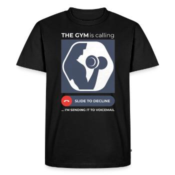 Gym Call Evasion Conception amusante de la messagerie vocale - T-shirt Premium bio Homme - noir - Devant - Nico (187cm)