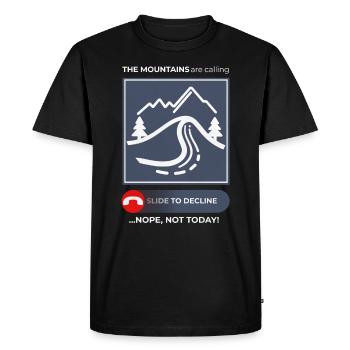 Graphismes de loisirs de montagne - T-shirt Premium bio Homme - noir - Devant - Nico (187cm)