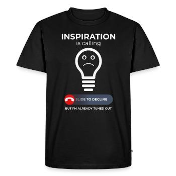 Creative Struggles – Inspiration and Humor - Men's Premium Organic T-Shirt - black - Front - Nico (187cm)