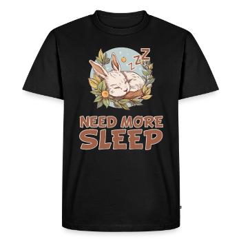 Sleeping Bunny Nightwear - Serene Sleep - Men's Premium Organic T-Shirt - black - Front - Nico (187cm)