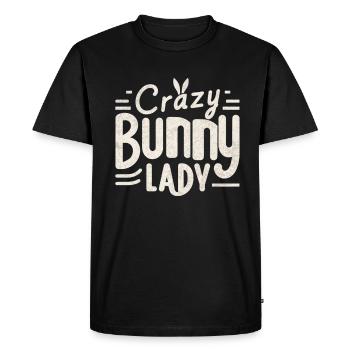 Crazy Bunny Lady - Men's Premium Organic T-Shirt - black - Front - Nico (187cm)
