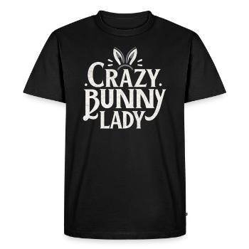 Crazy Bunny Lady - Men's Premium Organic T-Shirt - black - Front - Nico (187cm)