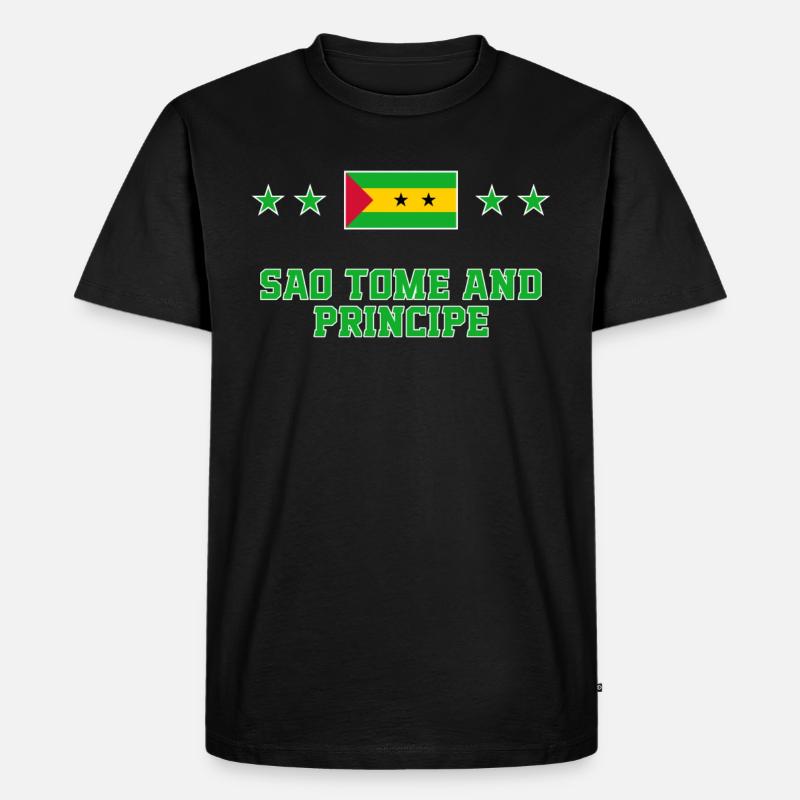 São Tomé und Príncipe - Männer Premium Bio T-Shirt - Schwarz