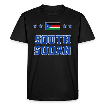 Sud Soudan - T-shirt Premium bio Homme - noir - Devant - Nico (187cm)