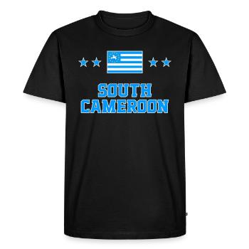 Sud Cameroun - T-shirt Premium bio Homme - noir - Devant - Nico (187cm)