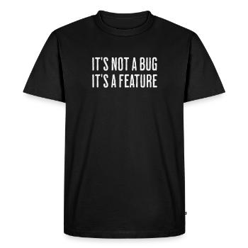 Disguised Feature – Geeky Coding Design - Men's Premium Organic T-Shirt - black - Front - Nico (187cm)