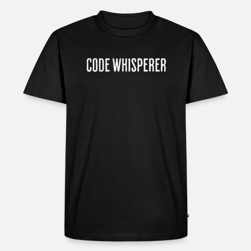 Whispering To Codes – Einzigartiges - Männer Premium Bio T-Shirt - Schwarz