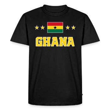 Ghana - T-shirt Premium bio Homme - noir - Devant - Nico (187cm)