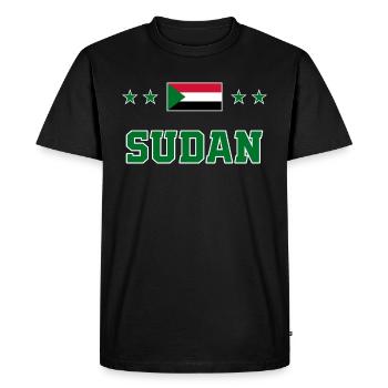 Soudan - T-shirt Premium bio Homme - noir - Devant - Nico (187cm)