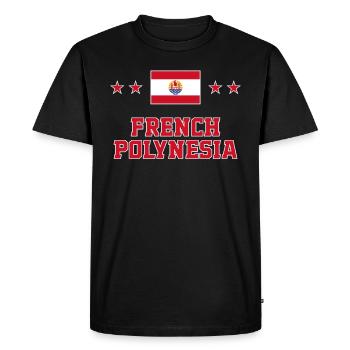 French Polynesia - Men's Premium Organic T-Shirt - black - Front - Nico (187cm)