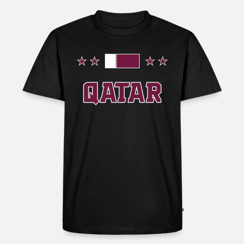 Katar - Männer Premium Bio T-Shirt - Schwarz