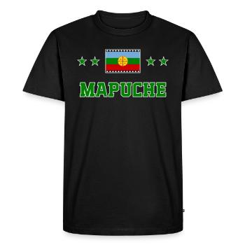 Mapuche - Men's Premium Organic T-Shirt - black - Front - Nico (187cm)