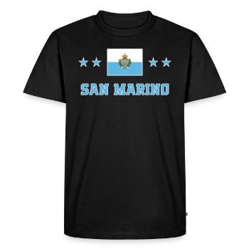 Saint-Marin - T-shirt Premium bio Homme - noir - Devant - Nico (187cm)