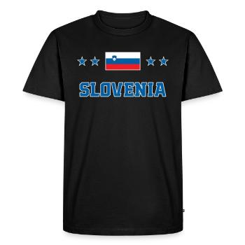 Slovénie - T-shirt Premium bio Homme - noir - Devant - Nico (187cm)