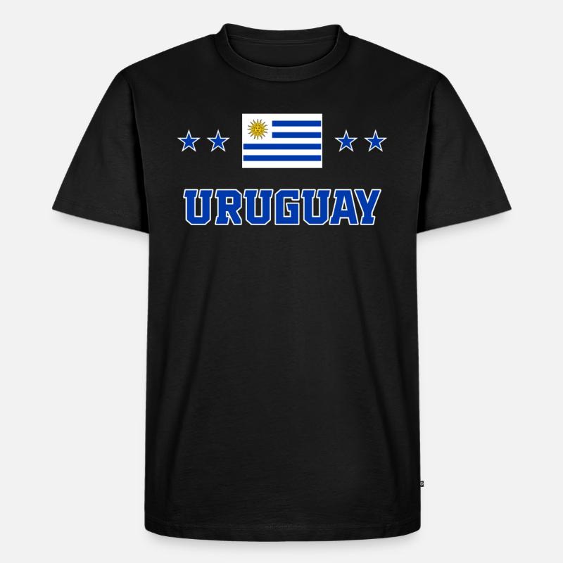 Uruguay - Männer Premium Bio T-Shirt - Schwarz
