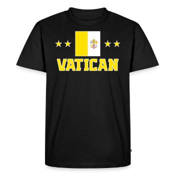 Vatican - Men's Premium Organic T-Shirt - black - Front - Nico (187cm)