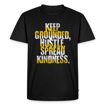 Stay grounded, push forward, - Men's Premium Organic T-Shirt - black - Front - Nico (187cm)