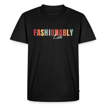 À la mode - design chic et sarcastique - T-shirt Premium bio Homme - noir - Devant - Nico (187cm)