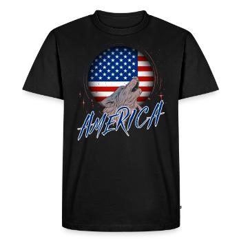 Amérique du Nord - T-shirt Premium bio Homme - noir - Devant - Nico (187cm)