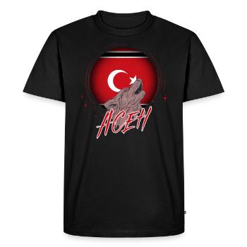 Aceh - Men's Premium Organic T-Shirt - black - Front - Nico (187cm)
