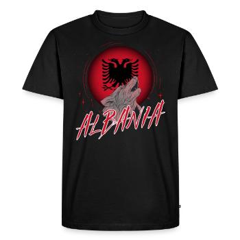 Albanie - T-shirt Premium bio Homme - noir - Devant - Nico (187cm)