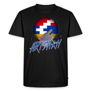 Artsakh - Men's Premium Organic T-Shirt - black - Front - Nico (187cm)