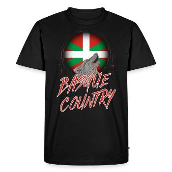 Pays Basque - T-shirt Premium bio Homme - noir - Devant - Nico (187cm)