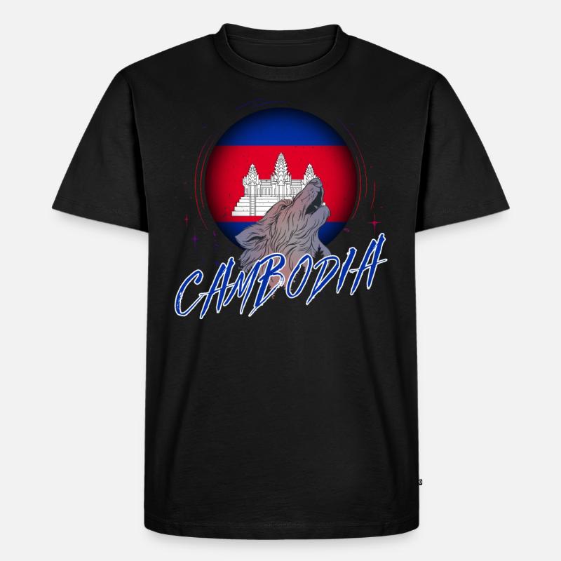 Kambodscha - Männer Premium Bio T-Shirt - Schwarz