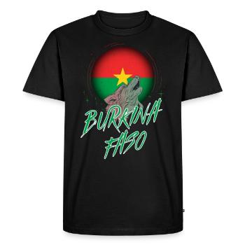 Burkina Faso - Men's Premium Organic T-Shirt - black - Front - Nico (187cm)