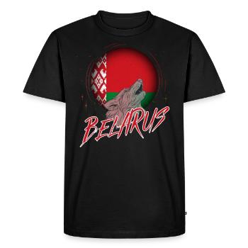 Belarus - Men's Premium Organic T-Shirt - black - Front - Nico (187cm)