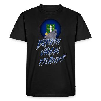 British Virgin Islands - Men's Premium Organic T-Shirt - black - Front - Nico (187cm)