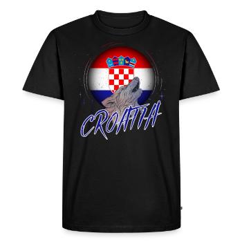 Croatie - T-shirt Premium bio Homme - noir - Devant - Nico (187cm)